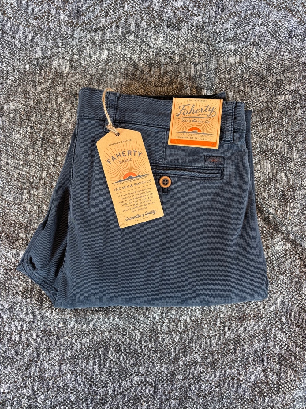 Faherty Coastline Chino Pants Men's 32 x 30 - Blue Nights